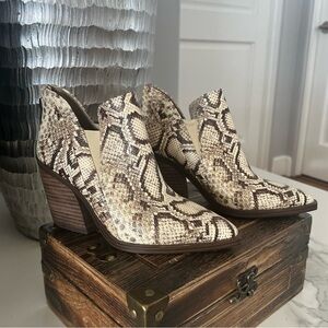 Vince Camuto Snakeskin Ankle Booties